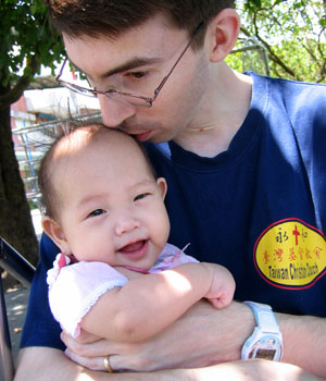 Swinging & smiling with Dad